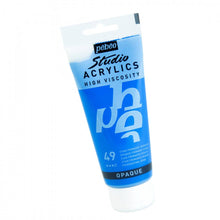 Cargar imagen en el visor de la galería, Acrílico Pébéo 100 ml 49 / Cyan Primario Opaco
