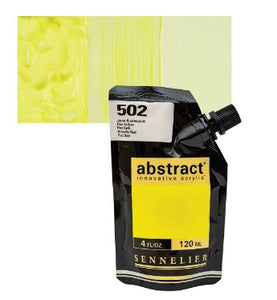 Acrílico Abstract Sennelier 502 Amarillo Fluo Pouch 120 ml