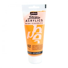 Cargar imagen en el visor de la galería, Acrílico Pébéo 100 ml 52 / Amarillo Cadmio Oscuro Hue
