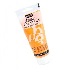 Cargar imagen en el visor de la galería, Acrílico Pébéo 100 ml 52 / Amarillo Cadmio Oscuro Hue
