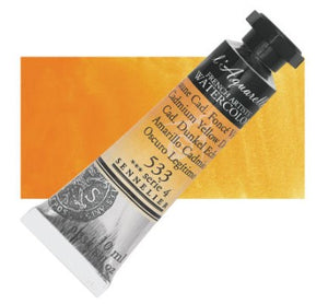 Acuarela L'Aquarelle Sennelier 10 ml 533 Amarillo Cadmio Oscuro Legítimo