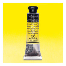 Cargar imagen en el visor de la galería, Acuarela L&#39;Aquarelle Sennelier 10 ml 535 Amarillo Cadmio Limón Legítimo
