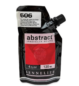 Acrílico Abstract Sennelier 606 Rojo cadmio oscuro imitación Pouch 120 ml
