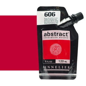 Acrílico Abstract Sennelier 606 Rojo cadmio oscuro imitación Pouch 120 ml