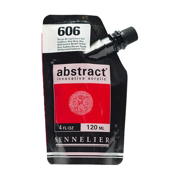 Acrílico Abstract Sennelier 606 Rojo cadmio oscuro imitación Pouch 120 ml