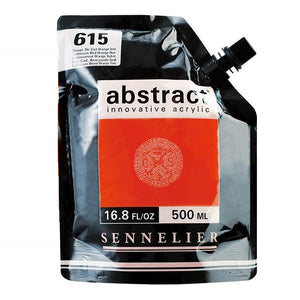 Acrílico Abstract Sennelier 615 Rojo cadmio Anaranjado imitación Pouch 500 ml