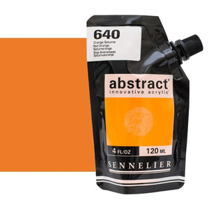 Acrílico Abstract Sennelier 640 Rojo Anaranjado Pouch 120 ml