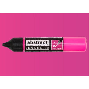 Acrílico Abstract  3D Liners Sennelier 654 Rosa Fluorescente27 ml