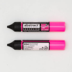 Acrílico Abstract  3D Liners Sennelier 654 Rosa Fluorescente27 ml