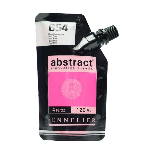 Acrílico Abstract Sennelier 654 Rosa Fluo Pouch 120 ml
