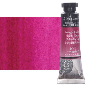 Acuarela L'Aquarelle Sennelier 10 ml 671 Púrpura Helios S3