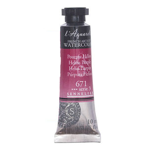 Acuarela L'Aquarelle Sennelier 10 ml 671 Púrpura Helios S3