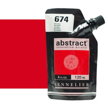 Cargar imagen en el visor de la galería, Acrílico Abstract Sennelier 674 Bermellón Pouch 120 ml
