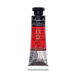 Acuarela L'Aquarelle Sennelier 10 ml 675 Rojo Bermellón Frances
