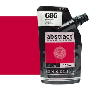Acrílico Abstract Sennelier 686 Rojo primario Pouch 120 ml
