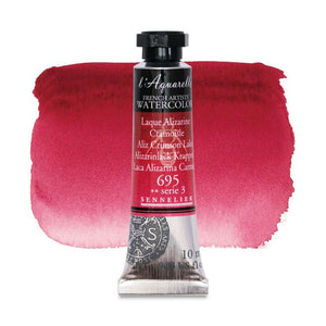 Acuarela L'Aquarelle Sennelier 10 ml 695 Laca Alizarina Carmesi