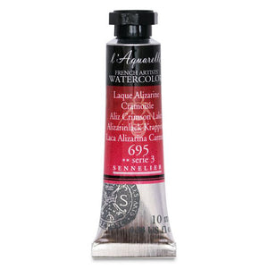 Acuarela L'Aquarelle Sennelier 10 ml 695 Laca Alizarina Carmesi