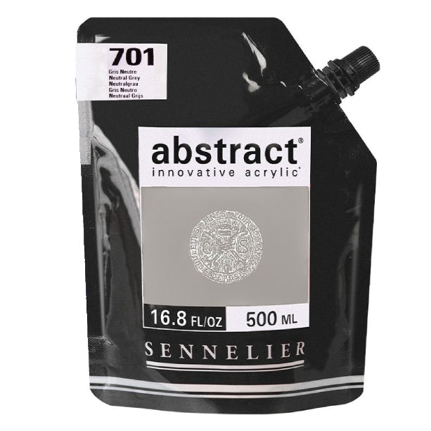 Acrílico Abstract Sennelier 701 Gris Neutro Pouch 500 ml