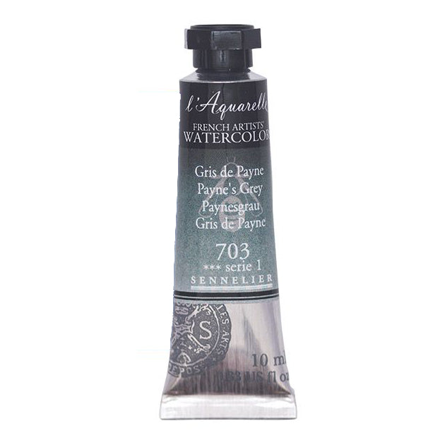 Acuarela L'Aquarelle Sennelier 10 ml 703 Gris de Payne S1