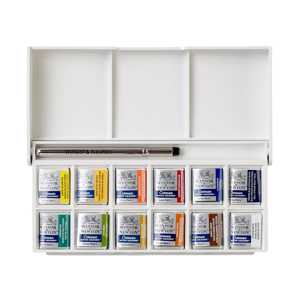 Acuarelas Estuche de Viaje Cotman 12 Pastillas