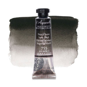 Acuarela L'Aquarelle Sennelier 10 ml 755 Negro de Marfil S1