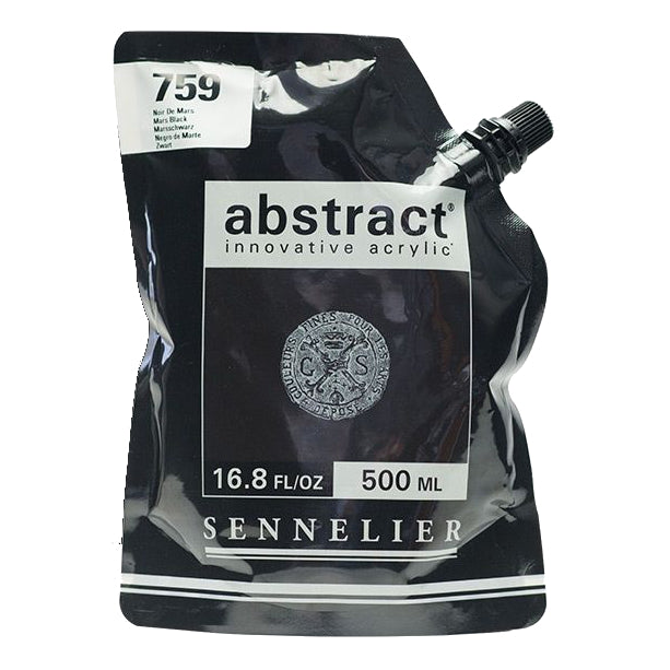 Acrílico Abstract Sennelier 759 Negro de Marte Pouch 500 ml