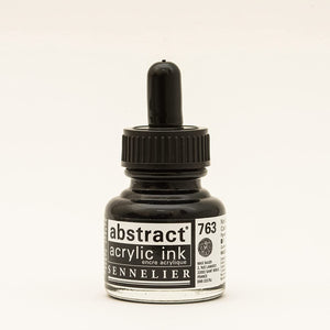 Tinta Acrílica Abstract Sennelier 763 Negro carbón 30 ml