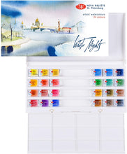 Cargar imagen en el visor de la galería, Acuarelas Estuche Plástico White Nights 24 Pastillas
