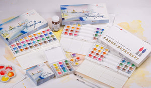 Acuarelas Estuche Plástico White Nights 24 Pastillas