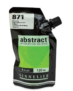 Acrílico Abstract Sennelier 871 Verde Amarillo Pouch 120 ml