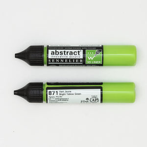 Acrílico Abstract  3D Liners Sennelier 871 Verde Amarillo 27 ml