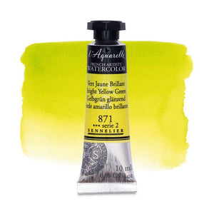 Acuarela L'Aquarelle Sennelier 10 ml 871 Verde amarillo brillante S2