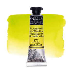 Acuarela L'Aquarelle Sennelier 10 ml 871 Verde amarillo brillante