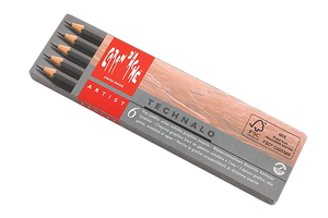 Set Lápices de Grafito acuarelables Technalo Caran D'ache 6 piezas