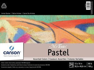 Block Mi-Teintes Pastel Canson 12 x 16 in (30.5 x 40.6 cm) 160 gr Colores Surtidos