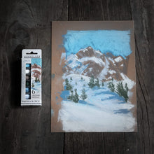 Cargar imagen en el visor de la galería, Caja Pasteles Extra suaves à l&#39;écu &quot;Montaña en invierno&quot; 6 colores Sennelier 1/2 barras
