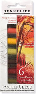 Caja Pasteles Extra suaves à l'écu "Otoño" 6 colores Sennelier 1/2 barras
