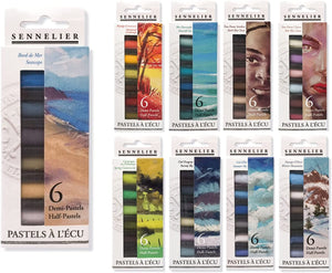 Caja Pasteles Extra suaves à l'écu "Orilla del Mar" 6 colores Sennelier 1/2 barras