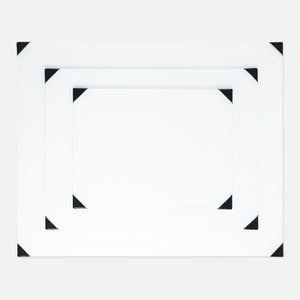 Paleta POSH® de Mesa de vidrio templado Blanco 12 x 16 in (30.5 x 40.6 cms)