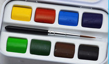 Cargar imagen en el visor de la galería, Acuarelas Aqua-mini Estuche Metálico Sennelier 8 medias pastillas
