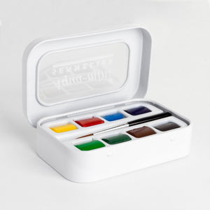 Acuarelas Aqua-mini Estuche Metálico Sennelier 8 medias pastillas