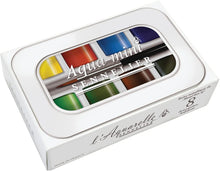 Cargar imagen en el visor de la galería, Acuarelas Aqua-mini Estuche Metálico Sennelier 8 medias pastillas
