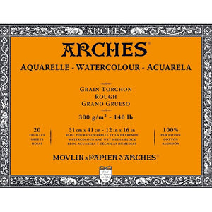 Block de Papel Arches Grano Grueso 300 grs/m²  (12 in x 16 in)