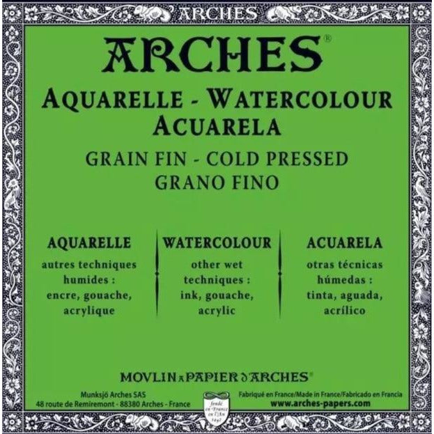 Hoja de Papel Arches Grano Fino  300 grs/m²