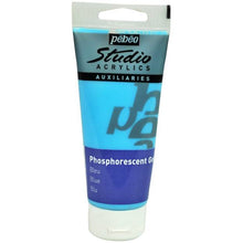 Cargar imagen en el visor de la galería, Gel Fosforescente Auxiliar Acrílico Pébéo 100 ml Azul

