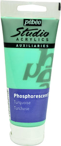 Gel Fosforescente Auxiliar Acrílico Pébéo 100 ml Turquesa