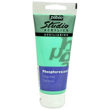 Cargar imagen en el visor de la galería, Gel Fosforescente Auxiliar Acrílico Pébéo 100 ml Turquesa
