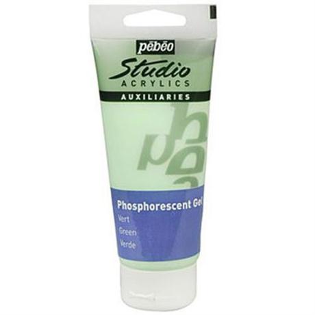 Gel Fosforescente Auxiliar Acrílico Pébéo 100 ml Verde