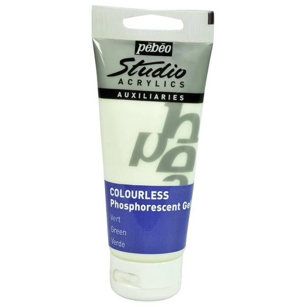 Gel Fosforescente Auxiliar Acrílico Pébéo 100 ml Incoloro