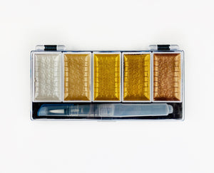 Acuarelas Estuche Golden 5 Pastillas Obertöne Metálicas